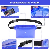 Sac banane étanche en PVC transparent personnalisable avec fermeture éclair, taille et couleur ajustables pour sports de plein air, unisexe