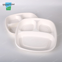 Assiettes jetables robustes compostables 100% pour les repas quotidiens assiettes rondes et ovales de bagasse de canne à sucre écologiques BBQ