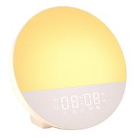 Lampu Bangun Tidur Sunrise Natural Awakening dengan Speaker BT, Suara White Noise, Lampu LED Warna-warni, Suasana Kamar Tidur Digital