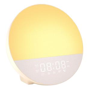 Lámpara Despertador Natural Sunrise de Tela Personalizada con Altavoz BT, Ruido Blanco para Dormir, Atmósfera Colorida, Luz Nocturna LED Digital para Dormitorio - Product Image 3