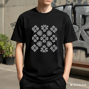 T-Shirt Oversize Personalizzata Nera 100% Cotone, Motivo Solido, Pesante, con Stampa Serigrafica Compressa e Grafica - Product Image 3