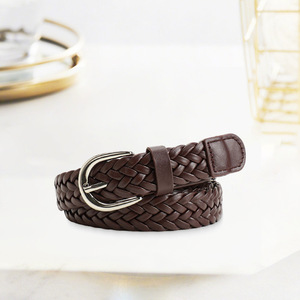 <span class=keywords><strong>Ceinture</strong></span> fine en <span class=keywords><strong>cuir</strong></span> PU tressé style bohème vintage pour <span class=keywords><strong>femme</strong></span> avec <span class=keywords><strong>boucle</strong></span> en alliage, idéale pour robes, plusieurs couleurs – Vente en gros - Product Image 4