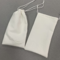 Sacs en velours de luxe imprimés, pochettes à bijoux en velours, sacs en velours blanc rose personnalisés avec cordon de serrage et impression à chaud
