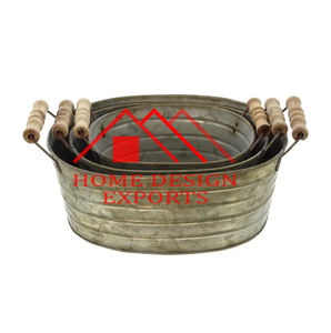 Macetas decorativas hechas a mano de hierro de Metal más vendidas, jarrón, macetas redondas de hierro con soportes para hoteles y restaurantes en casa - Product Image 6