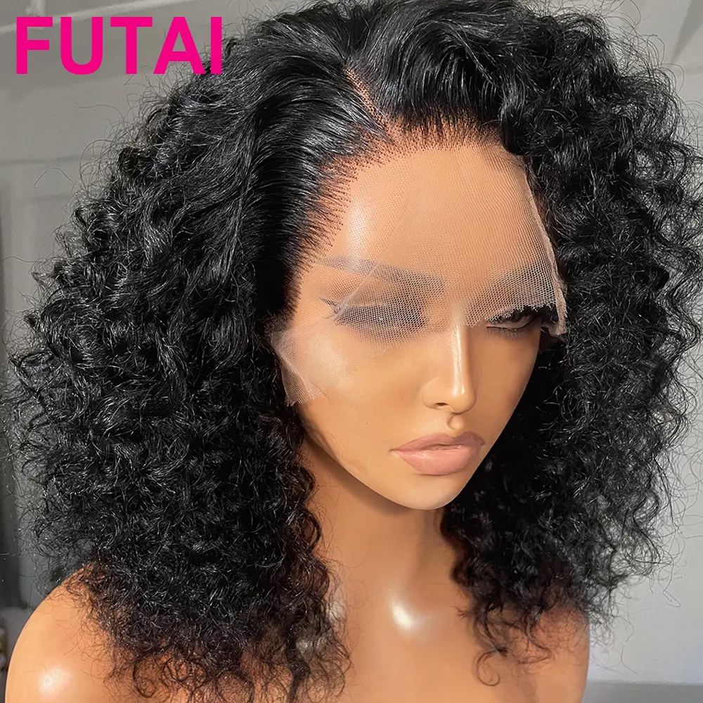 180 densidad cabello humano 360 cabello humano brasileño Peluca de encaje completo Bob pelucas peluca humana para mujeres negras