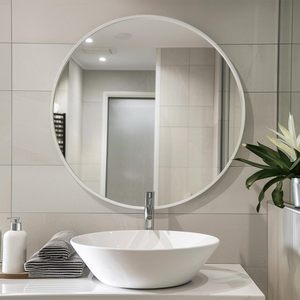Waterproof <b>Gold</b> <b>Frame</b> Bathroom Mirror with Modern LED Lights 3 Colors for Illuminating Wall Vanity Mirror - Product Image 3