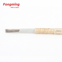 Cable de Alta Temperatura con Malla de Fibra de Vidrio y Cinta de PTFE de 250C 600V UL5127 24 AWG