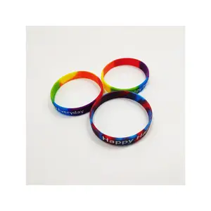 Hot Sale Printing Fashion Silicon Charm Hand Band , Custom Logo Sport Silicone Bracelet , Colorful Waterproof Silicone Wristband