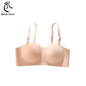 Sujetador sin cables cómodo para todos los días para mujer, sin rastro, sólido, pequeño pecho, correas ajustadas, tejido de punto, Copa llamativa, dulce - Product Image 1