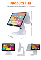 Terminal Punto de Venta Todo en Uno ZHONGJI A2D con Pantalla Táctil, Sistema Operativo Windows, CPU Intel Atom, 256 GB de RAM, Bluetooth, USB, Wi-Fi, NFC, Batería de 15000 mAh