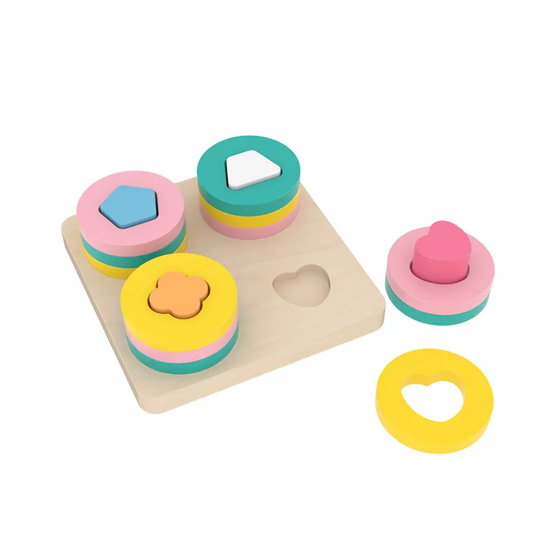 Tablero de madera para niños Montessori, rompecabezas de aprendizaje 3D, juguetes de actividades educativas tempranas para niños, juego sensorial, materiales para bebés, material didáctico