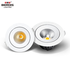 Berdis Bisel 75mm Recorte Redondo Reflector Profundo Antideslumbrante Led Foco COB Ajustable Delgado Radiador Luz de Techo para Carcasa - Product Image 1