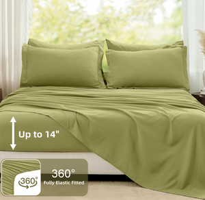FUANNA Queen Comforter Set <strong>Olive</strong> <strong>Green</strong> Soft <strong>Bedding</strong> Sets Queen Size, All Season Lightweight Bed in a Bag with Comforter - Product Image 6