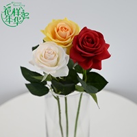 Rose artificielle multi-couleurs à toucher réel, tige de 42 cm, faite à la main pour la décoration intérieure, les arrangements floraux et les accessoires de photographie