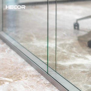 Profilés en aluminium commerciaux modernes personnalisés Isolation acoustique Cloisons murales en <span class=keywords><strong>verre</strong></span> dépoli portable sans cadre pour le bureau - Product Image 4