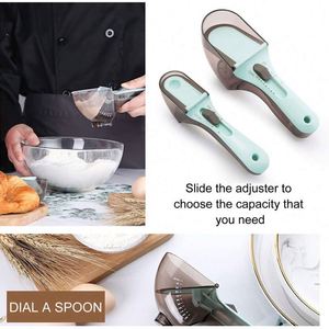 Juego de 2 Cucharas Medidoras Digitales Ajustables de Doble Cara, Herramientas de Cocina Magnéticas Multifuncionales de Plástico para Café y Otros - Product Image 3