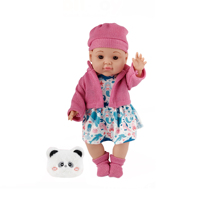 Babypuppe für Kinder Vollvinyl-Babypuppe 14 Zoll Realistische Neugeborenen-Puppe mit Kleidung und Mütze Großhandel und OEM