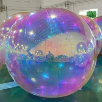Boule miroir gonflable en PVC réfléchissant pour événements festifs, affichage publicitaire, structures gonflables