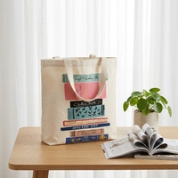 Sac fourre-tout pliable en toile à motif de dessin animé pour cartes de bibliothèque – Cadeau idéal pour les amoureux des livres, avec bandoulière personnalisable, grande taille, pour clubs de lecture