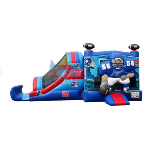 Commercial Green Popular Sports-named Inflatable <b>Castle</b> American Football <b>Castle</b> Combo with Slide for Party Events Hire - Product Image 4
