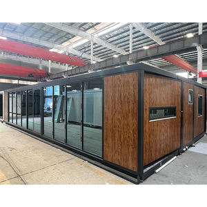 Maison modulaire en conteneur d'acier de 20 pieds et 40 pieds, extensible, préfabriquée, mobile, avec châssis, pieds de soutien, villa moderne, petite maison, hôtel, école - Product Image 2