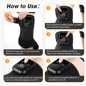 <b>Rechargeable</b> Electric Heated Vibration Knee Massager Pad Brace for Joint Comfort & Leg Ca - Product Image 4