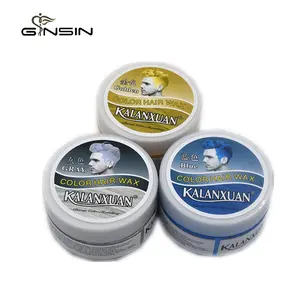 Creme estilizador de cabelo kalanxuan, 9 cores, avó, cinza, cor de cera, lama, creme