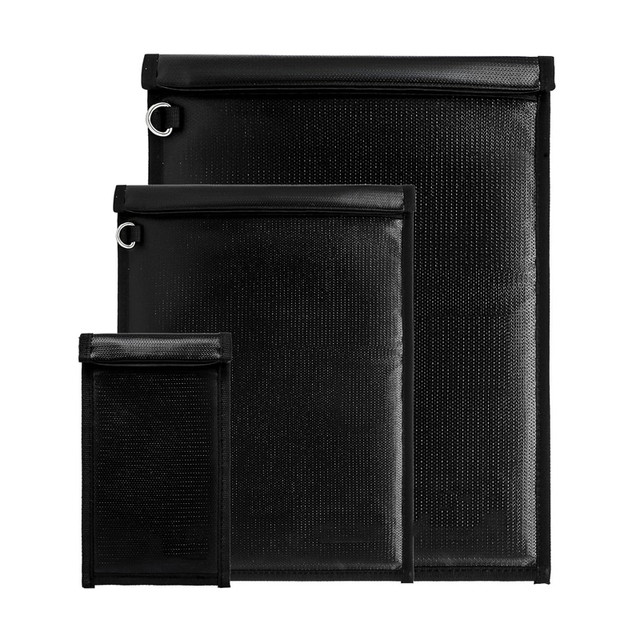 OEM Theft Protection Fireproof Signal Blocking RFID Pouch Waterproof  3 Pack Faraday Bag for Phone