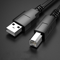 Câble de connexion USB A mâle vers B mâle pour imprimante, câble d'extension de transmission de données à noyau en cuivre pour ordinateur, vente en gros