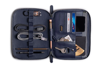 Sac de voyage pour hommes, mallette organiseur de câble de luxe pour la technologie du cuir, porte-monnaie d'affaires, dossier, pour le voyage