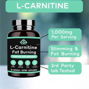 Suplemento de L-carnitina de alta potencia 1000mg para adultos, quemagrasas, control de energía nocturna, extracto herbal, 60 cápsulas - Product Image 5