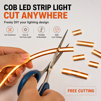 Bandes LED COB de haute qualité 5V 12V 24V 2200k-7000k Rgbic Rgb Rgbw, découpables sur mesure, PCB personnalisé, largeur 5mm 8mm 10mm 12mm