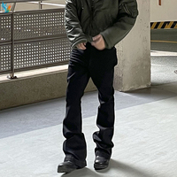 Pantalon skinny skinny à la main wax streetwear à motif lavé jean cargo skinny empilé personnalisé pour hommes
