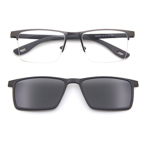 マグネット式メガネフレーム ブルーライトカットメガネ マグネットシェード付き クリップオンサングラス 車用 - Product Image 1
