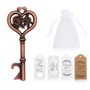 Décapsuleur en forme de rose en alliage de zinc, cadeau de mariage, porte-clés décoratif, design plat 7,5x3cm - Product Image 4