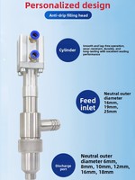 Conector de entrada de manguera de púas rectas antigoteo, piezas de repuesto universales de acero inoxidable para máquina de llenado de líquidos y pastas