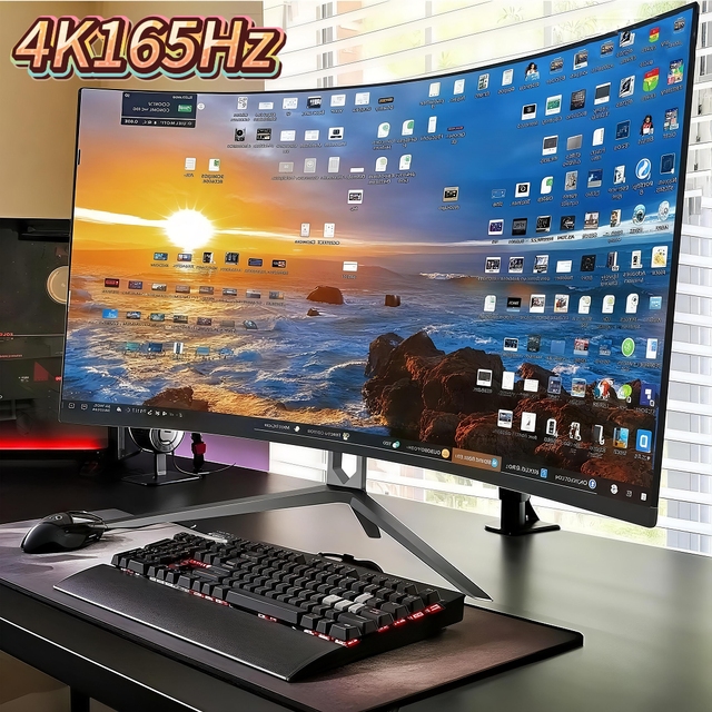 High Performance 32-inch 4K Monitor UHD 144Hz 240Hz 1ms for Gaming with Anti-Blue Light and FreeSync