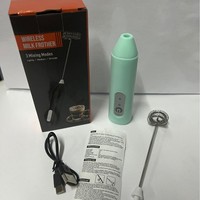 Электрический вспениватель молока USB с 3 скоростями, ручной блендер с мини-кофеваркой и венчиком-миксером для кофе и сливок