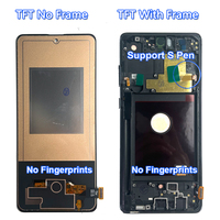 Écran AMOLED LCD en gros avec cadre pour Samsung Note10 Lite, compatible avec la lecture d'empreintes digitales, pièce de rechange pour écran