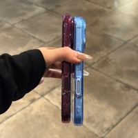 Coque de téléphone tendance en matériau semi-transparent scintillant avancé pour iPhone 18 Pro Max, compatible Apple 17 Pro, anti-chute 16/15
