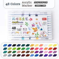 Marqueurs de peinture acrylique 36 couleurs vives stylo à encre imperméable enfants peinture Logo personnalisé en vrac Art marqueur fournitures en gros
