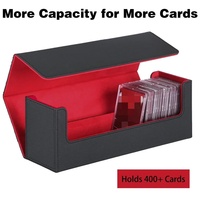 Boîte de rangement portable en cuir pour cartes de jeu TCG, grande capacité, pour plus de 400 cartes, vente en gros