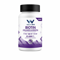 Vitamines pour cheveux, peau et ongles pour adultes, mélange de biotine et de collagène, beauté naturelle, 60 capsules, OEM ODM, marque personnalisée