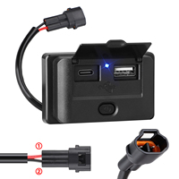 Chargeur USB 12V 24V universel 4A 5V double port Type C USB-A pour voiture avec interrupteur marche/arrêt et couvercle étanche pour autocar et bus touristique