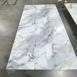 High Glossy 1220x3000mm 4mm WPC <strong>Wall</strong> <strong>Panel</strong> / 3D Printed Marble UV Sheet Classic <strong>Waterproof</strong> Design <strong>for</strong> Household &amp; Hotel Use - Product Image 2