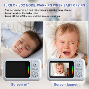 <span class=keywords><strong>Caméra</strong></span> intelligente sans fil Moniteur numérique pour bébé 1080P FHD Réveil automatique Rappel d'alimentation Berceuses 2.4GHz WiFi 1200mAh Batterie - Product Image 5