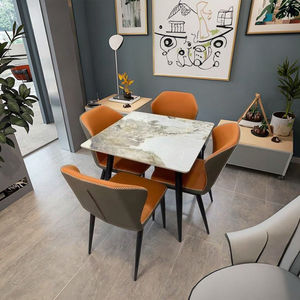 Juegos de mesa de centro de ahorro de lujo, mesas de comedor redondas modernas de ocio y Juego de 4 sillas - Product Image 4