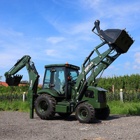Chargeuse-pelleteuse compacte de style JCB, directement de l'usine, multifonctionnelle, pour travaux de construction, agriculture et aménagement paysager
