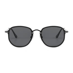 Gafas de sol polarizadas con montura metálica, lentes degradadas, UV400, forma redonda, para mujer, uso al aire libre - Product Image 1