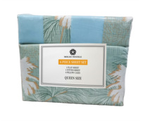 Ensemble de Draps de Lit Imprimés Microfibre Noire Haute Qualité 6 Pièces, Fournisseur de Linge de Lit